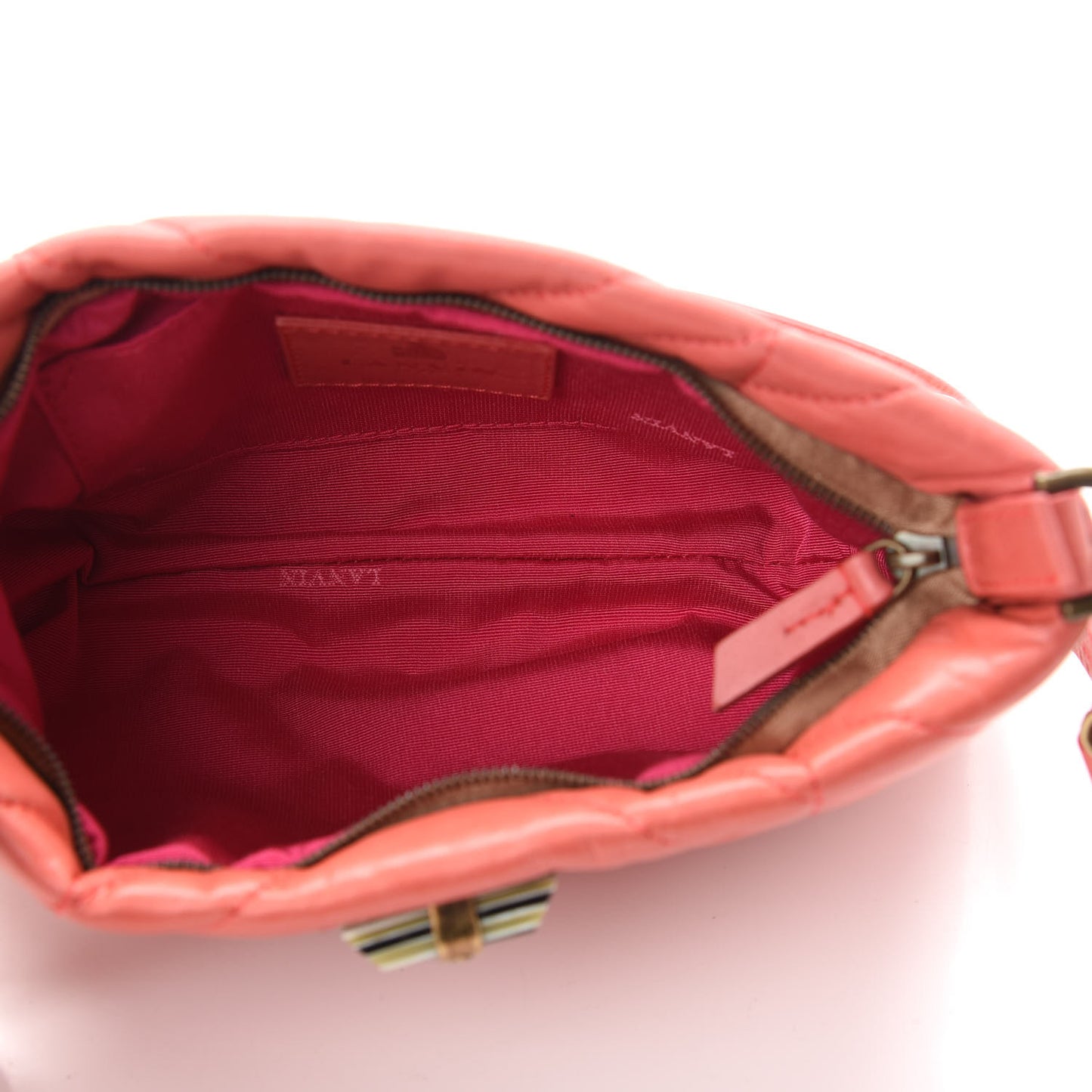 Lambskin Quilted Small Happy Shoulder Bag Pink