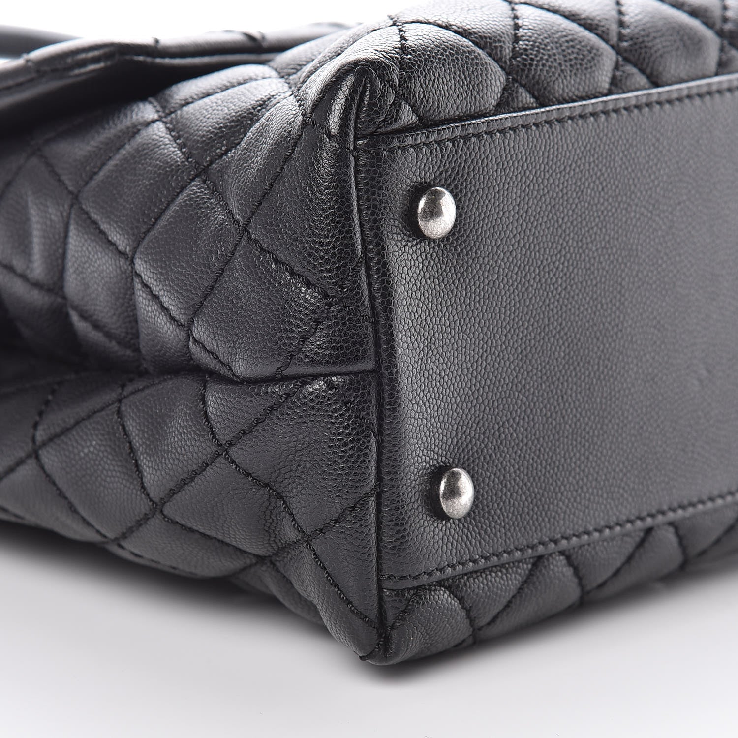 Chanel Caviar Quilted Medium Coco Handle Flap Black 10 of 12