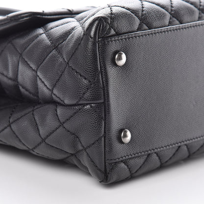 Chanel Caviar Quilted Medium Coco Handle Flap Black 10 of 12