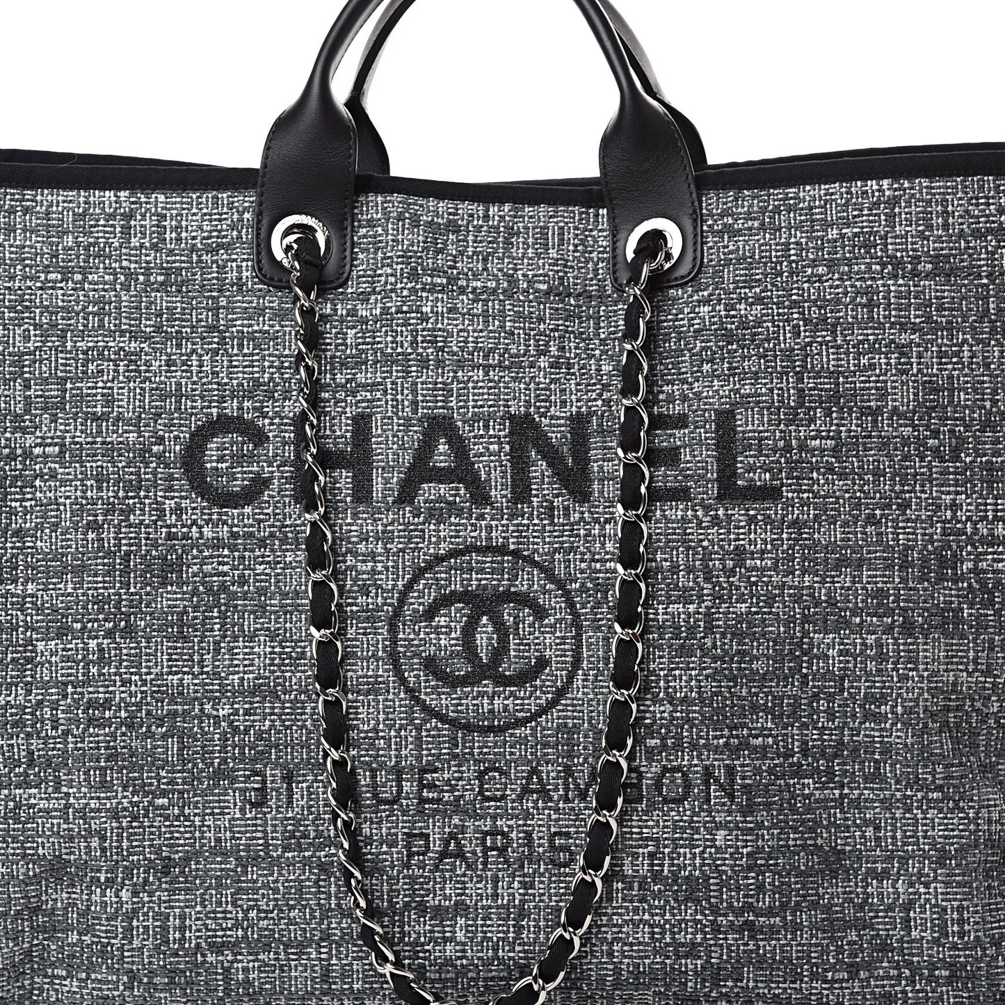 Canvas Extra Large Deauville Tote Charcoal