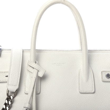 Saint Laurent Grained Calfskin Baby Supple Sac De Jour White 16 of 22