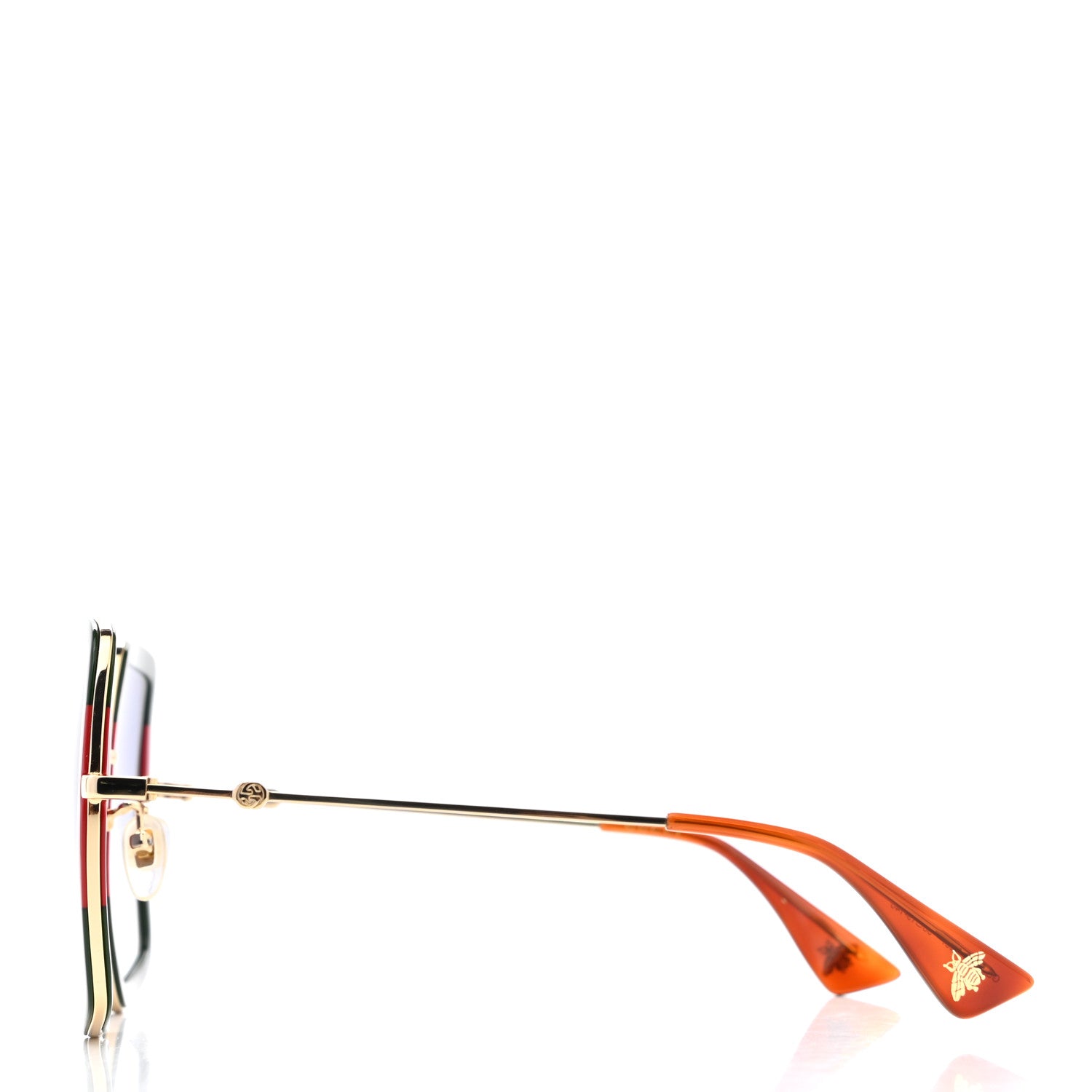 Gucci Square Frame Web GG0106S Sunglasses Tortoise 3 of 8
