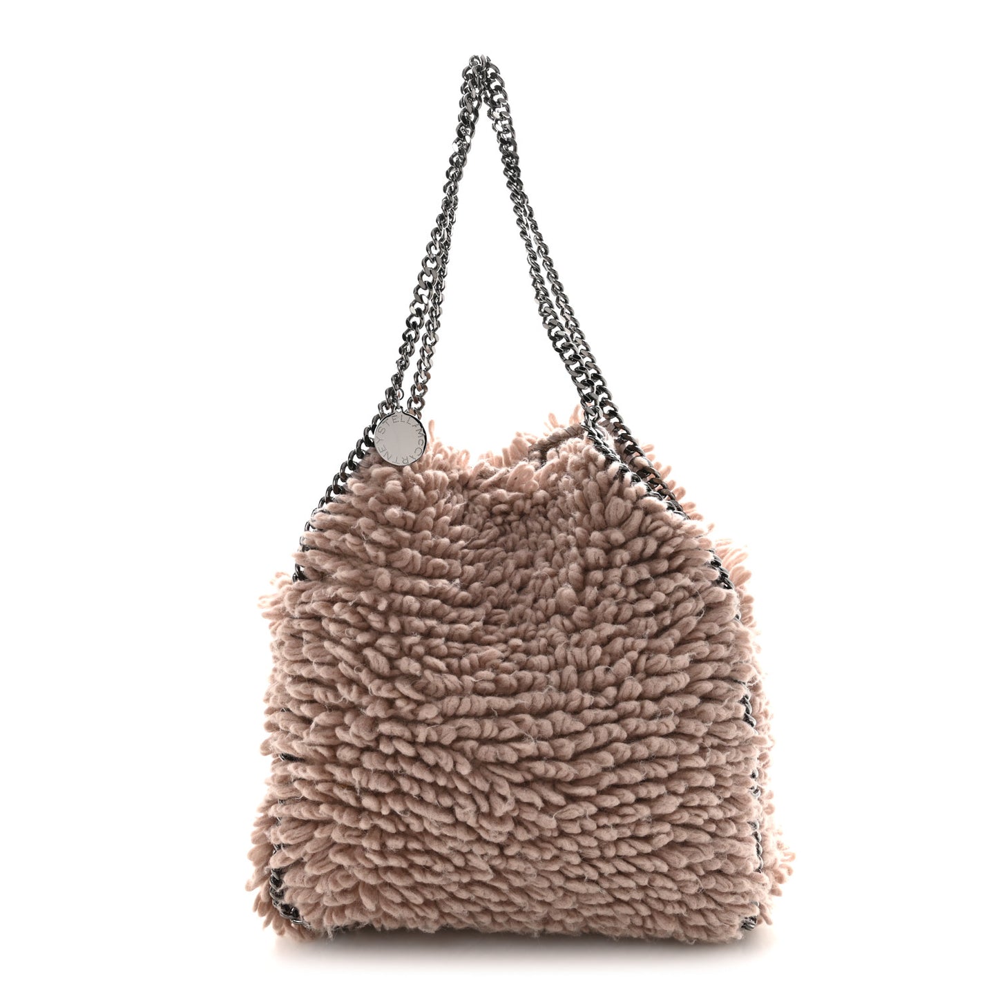 Wool Fur Small Falabella Tote Pink