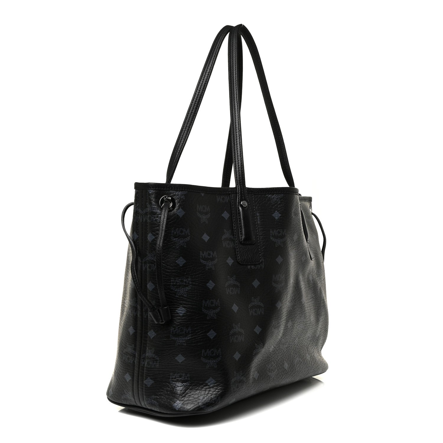 MCM Visetos Medium Liz Reversible Shopper Tote Black 3 of 23