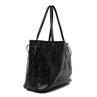 MCM Visetos Medium Liz Reversible Shopper Tote Black 3 of 23