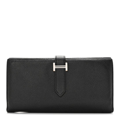 Hermes Epsom Bearn Gusset Wallet Black 1 of 17