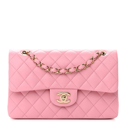 Chanel Lambskin Quilted Small Double Flap Pink 1 of 12