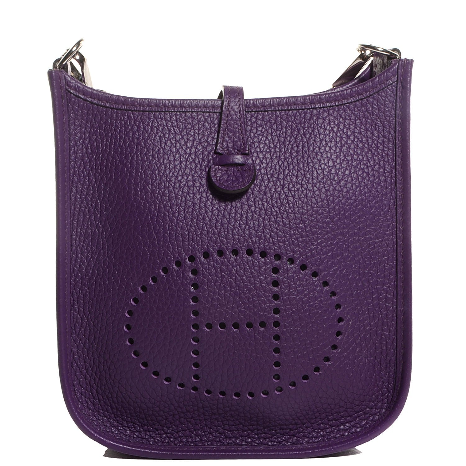 Hermes Taurillon Clemence Evelyne TPM Ultraviolet 1 of 16