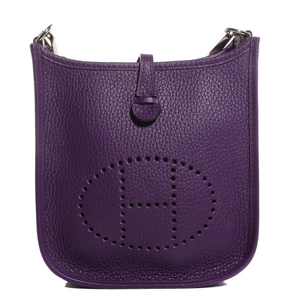 Hermes Taurillon Clemence Evelyne TPM Ultraviolet 1 of 16
