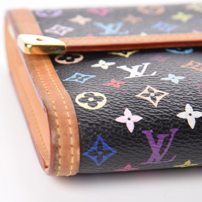 Louis Vuitton Monogram Multicolor Porte Tresor International Wallet Black 14 of 15