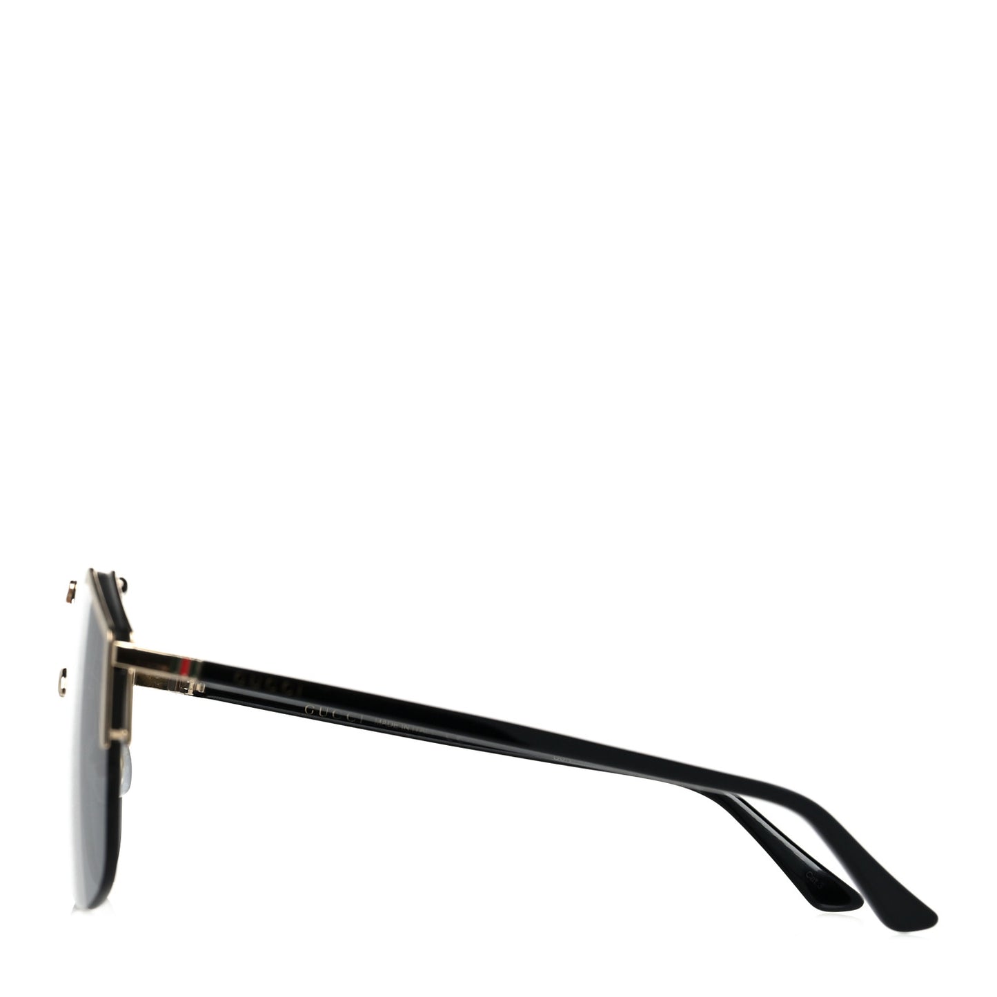 Metal Rimless Square Sunglasses GG0291S Black Gold