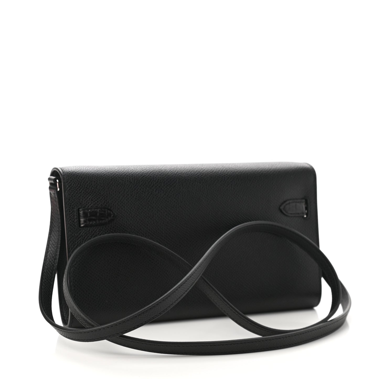 Epsom Matte Alligator Touch Kelly Wallet To Go Black