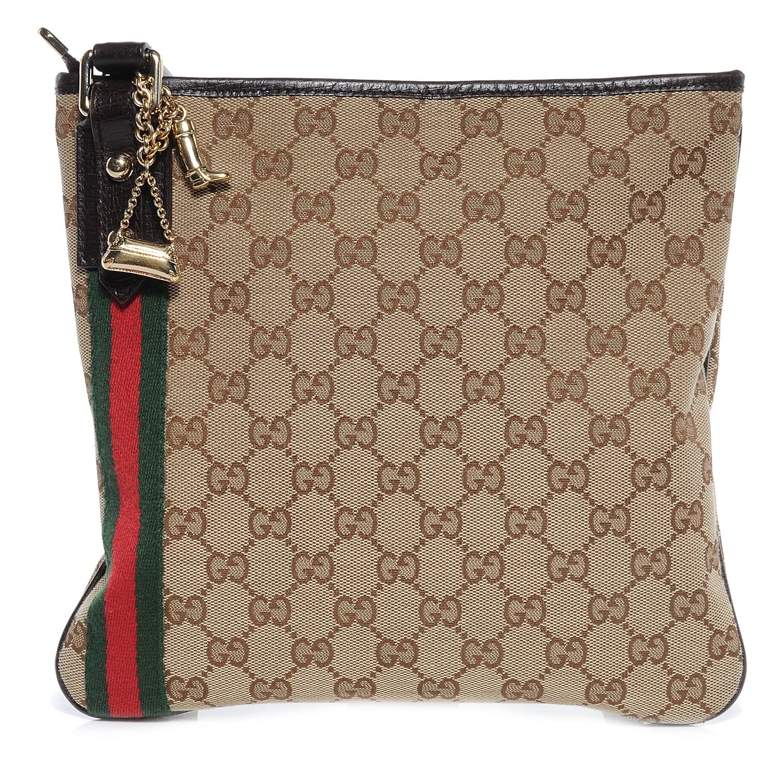 Gucci Monogram Web Jolicoeur Charms Messenger Ebony 1 of 7