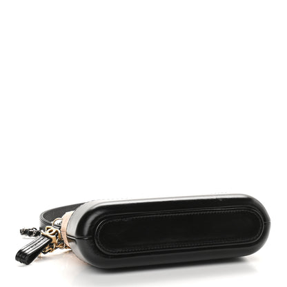 Chanel Aged Calfskin Quilted Small Gabrielle Clutch With Chain Beige Black 4 of 12