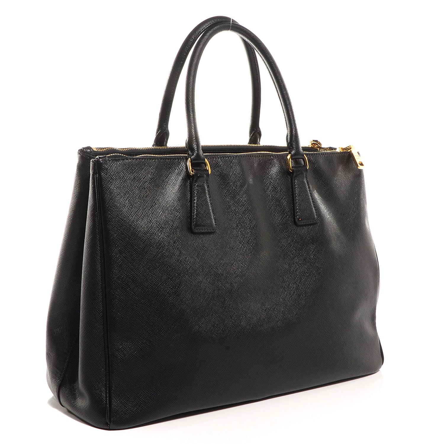 Prada Saffiano Lux Medium Double Zip Tote Nero Black 3 of 10