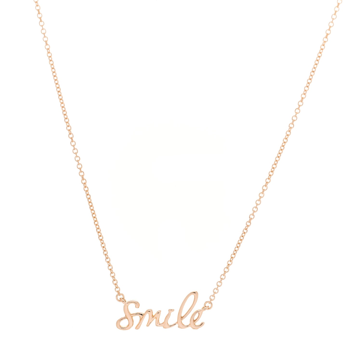 18K Rose Gold Paloma's Graffiti Smile Pendant Necklace