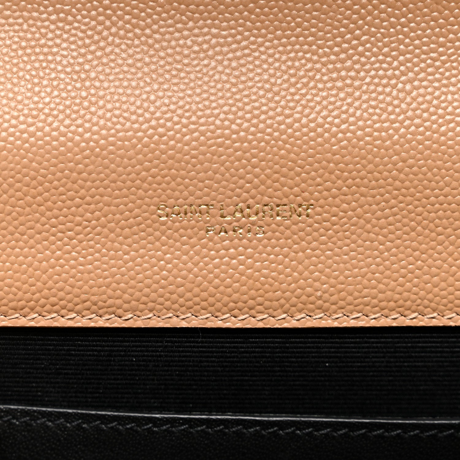 Saint Laurent Grain De Poudre Textured Mixed Matelasse Medium Triquilt Monogram Satchel Dark Cork 7 of 11