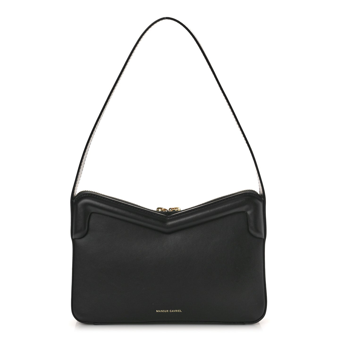 MANSUR GAVRIEL Smooth Calfskin Mini M Frame Bag Black