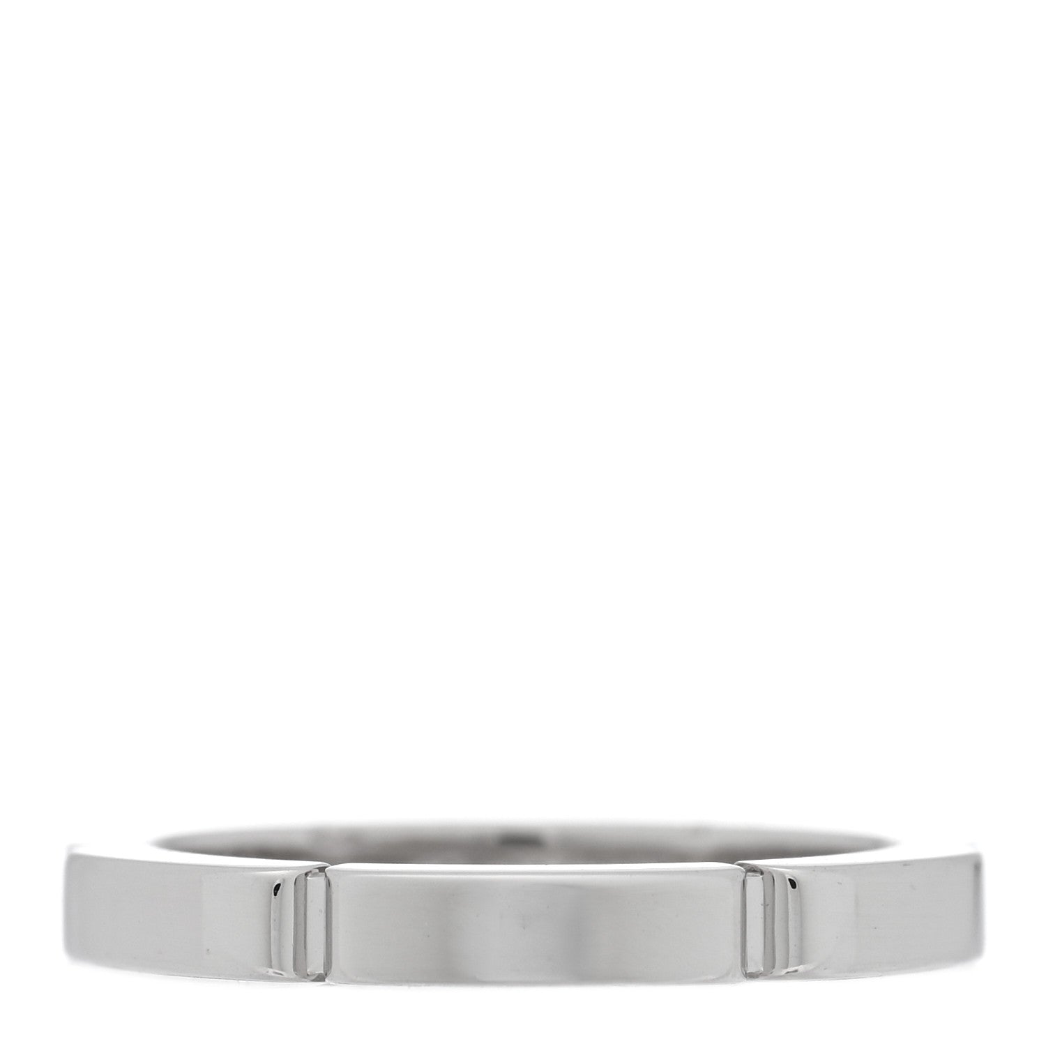 Cartier 18K White Gold Diamond Maillon Panthere Half Diamond Wedding Band Ring 46 3.75 3 of 4