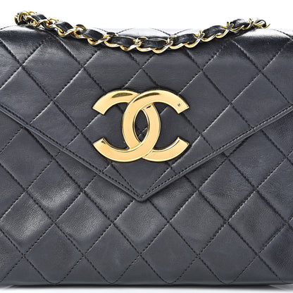 Chanel Lambskin Quilted Small Single Flap Navy 9 of 14