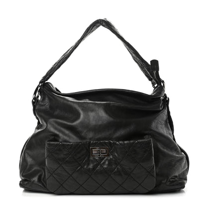 Chanel Lambskin Quilted Mademoiselle Hobo Black 1 of 11