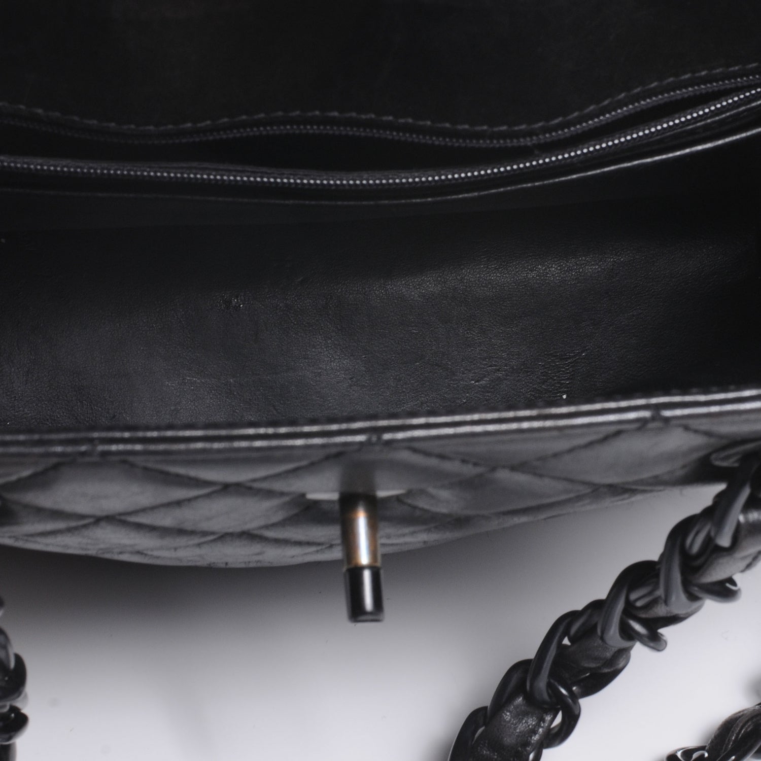 Chanel Lambskin Shoulder Bag w Resin Chain Black 6 of 8