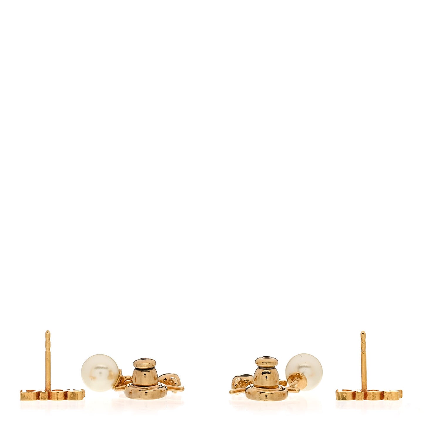 Pearl Crystal Dio(r)evolution Star Earrings Gold