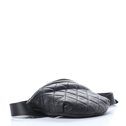Chanel Grained Calfskin Quilted Waist Belt Bag Black 4 of 14
