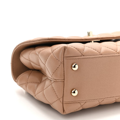 Chanel Caviar Quilted Mini Coco Handle Flap Beige 9 of 11