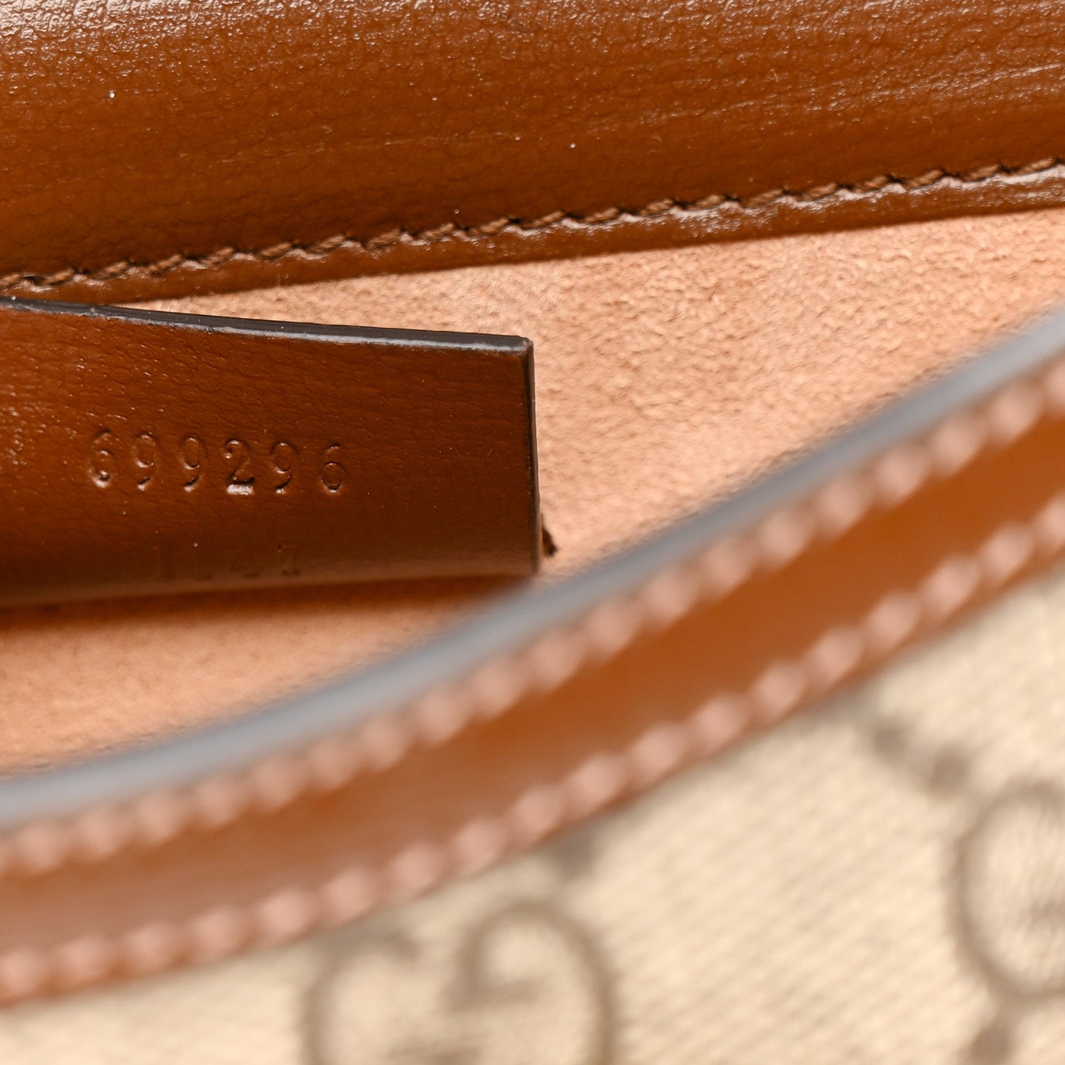 Gucci GG Supreme Monogram Mini Horsebit 1955 Shoulder Bag Beige Brown Sugar 7 of 12