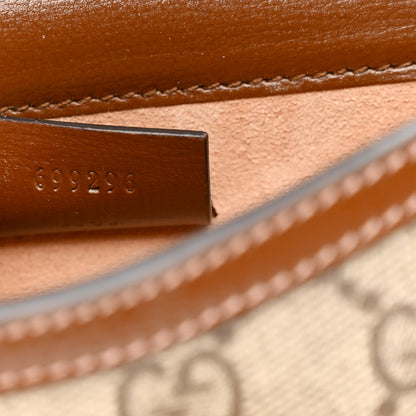 Gucci GG Supreme Monogram Mini Horsebit 1955 Shoulder Bag Beige Brown Sugar 7 of 12
