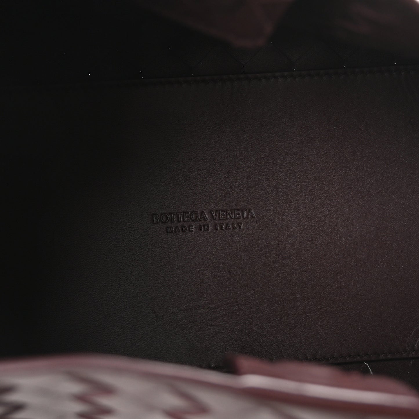 Nappa Intrecciato Small Parachute Shoulder Bag Barolo