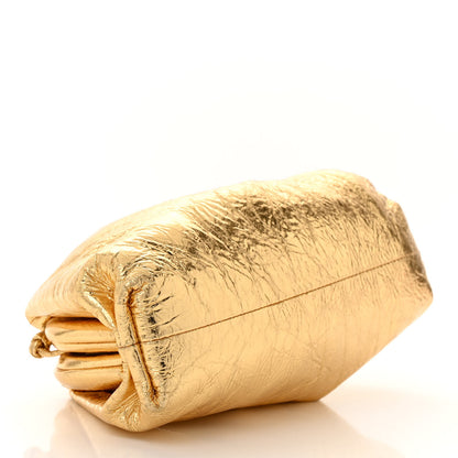 Bottega Veneta Metallic Crinkled Lambskin The Mini Pouch Oro 4 of 16