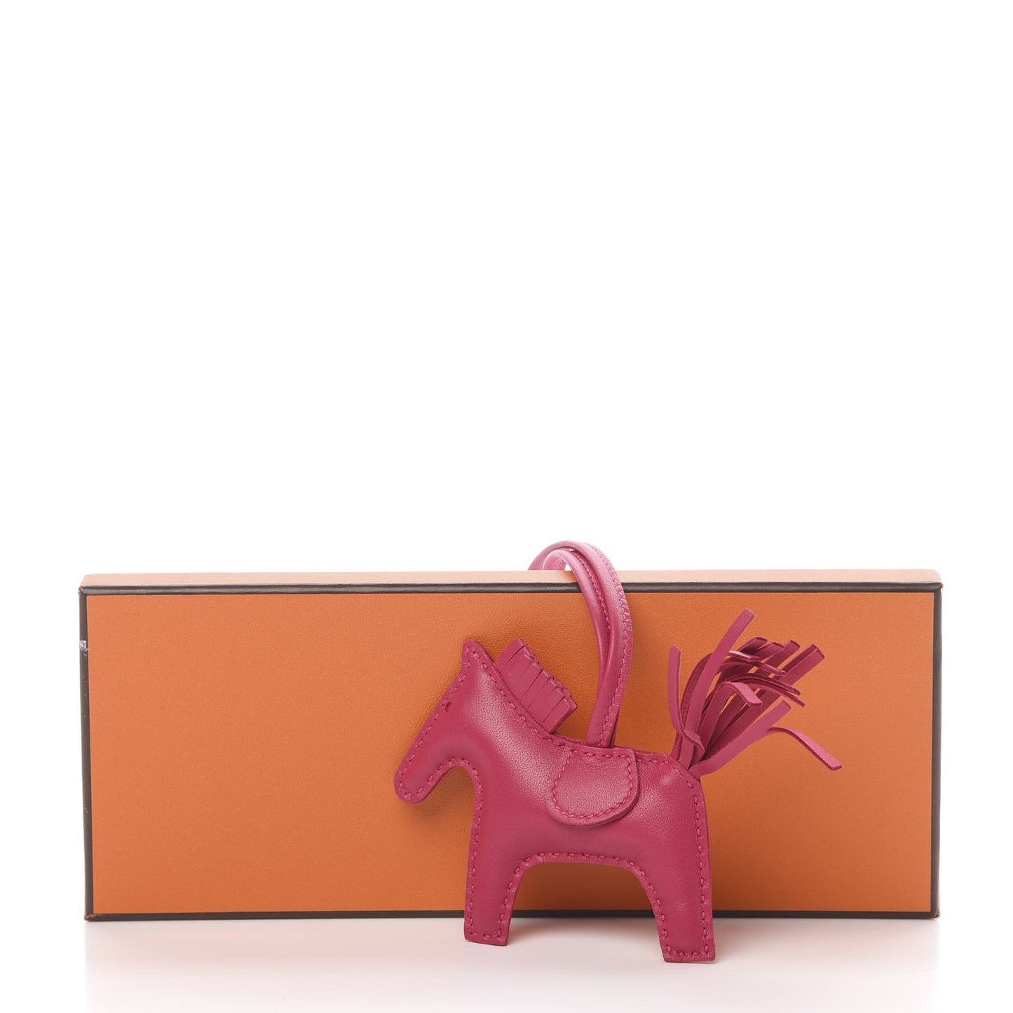 Milo Lambskin Grigri Rodeo Horse Bag Charm PM Rose Mexico