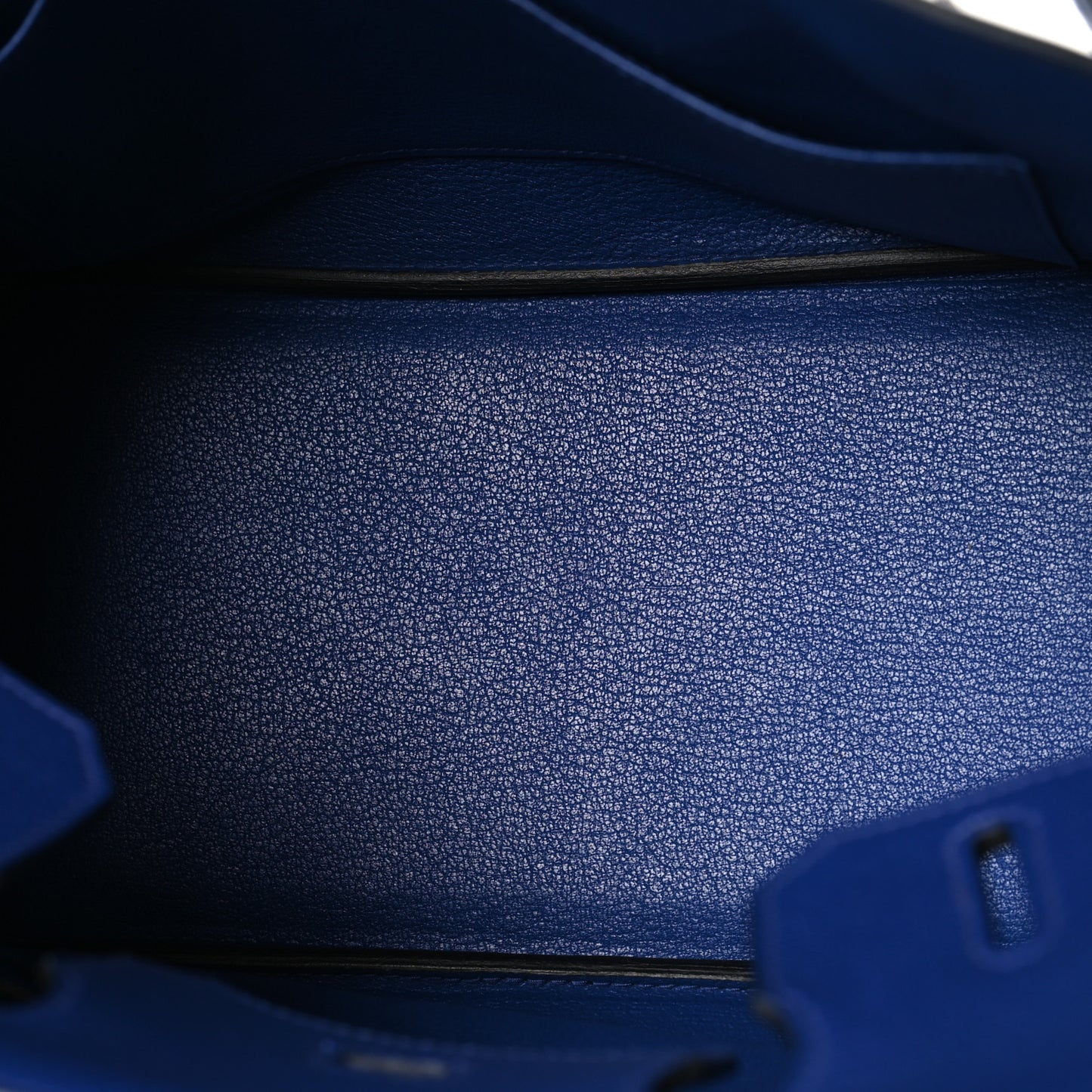 Taurillon Novillo Horseshoe Birkin 30 Bleu Brighton
