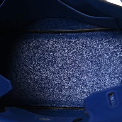 Hermes Taurillon Novillo Horseshoe Birkin 30 Bleu Brighton 5 of 13
