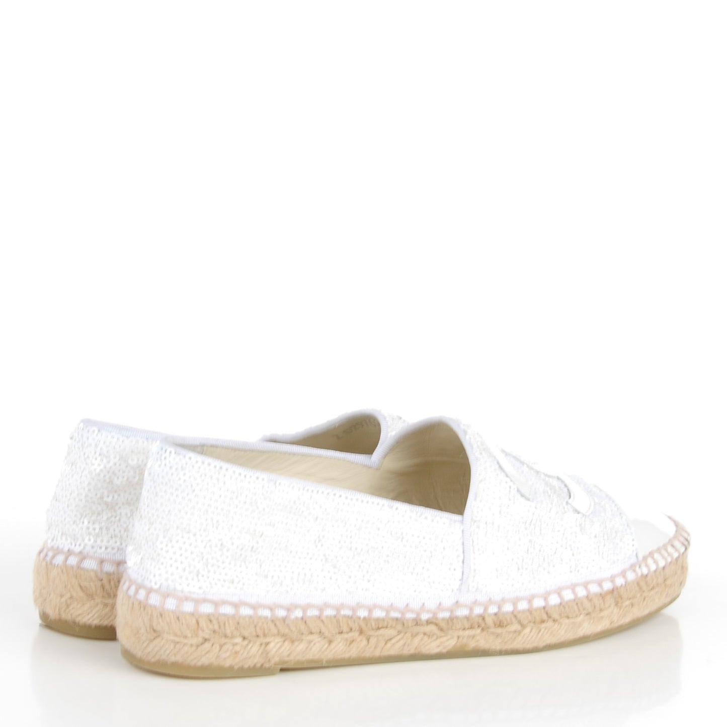 Patent Sequin CC Espadrilles 38 White