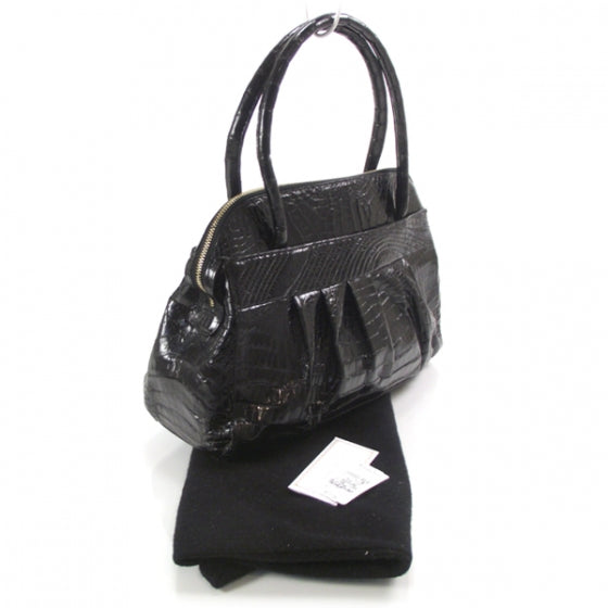 Crocodile Satchel Black