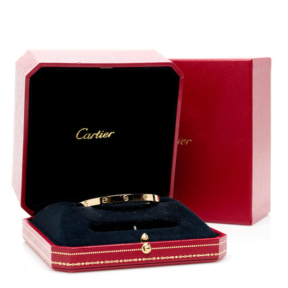 Cartier 18K Yellow Gold Medium LOVE Bracelet 17 9 of 9