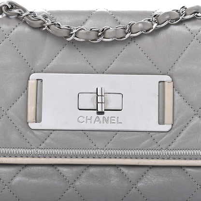 Chanel Lambskin East West Mademoiselle Flap Grey 10 of 10