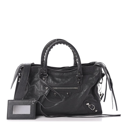 Balenciaga Agneau Classic Silver Hardware S City Black Gris Fossile 1 of 12
