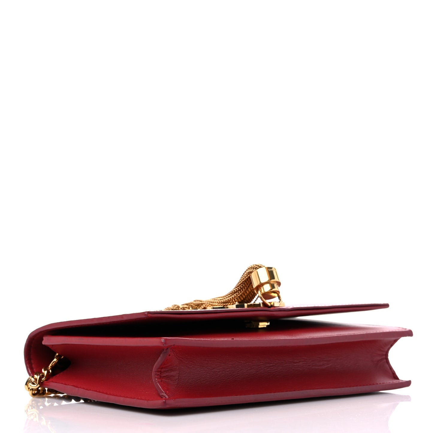 Smooth Calfskin Classic Monogram Kate Tassel Chain Wallet New Lipstick