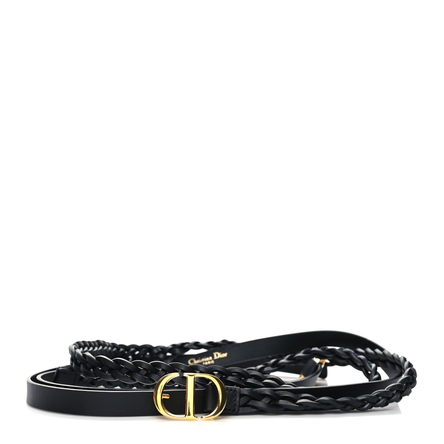 Calfskin Double Braided Belt 80 32 Black