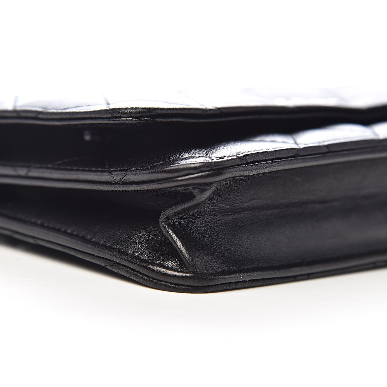 Chanel Lambskin Quilted Wallet On Chain WOC Black 9 of 12