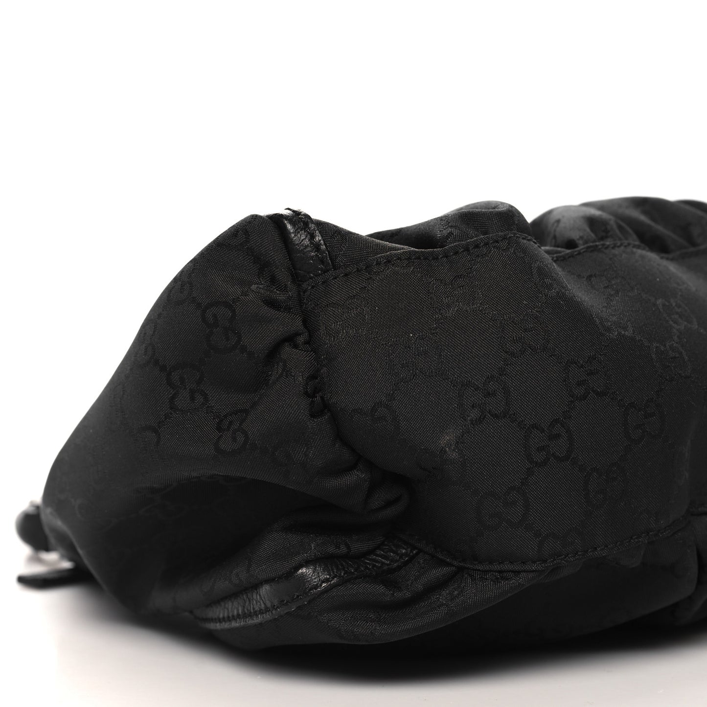 Nylon Monogram Medium D Gold Ring Hobo Black