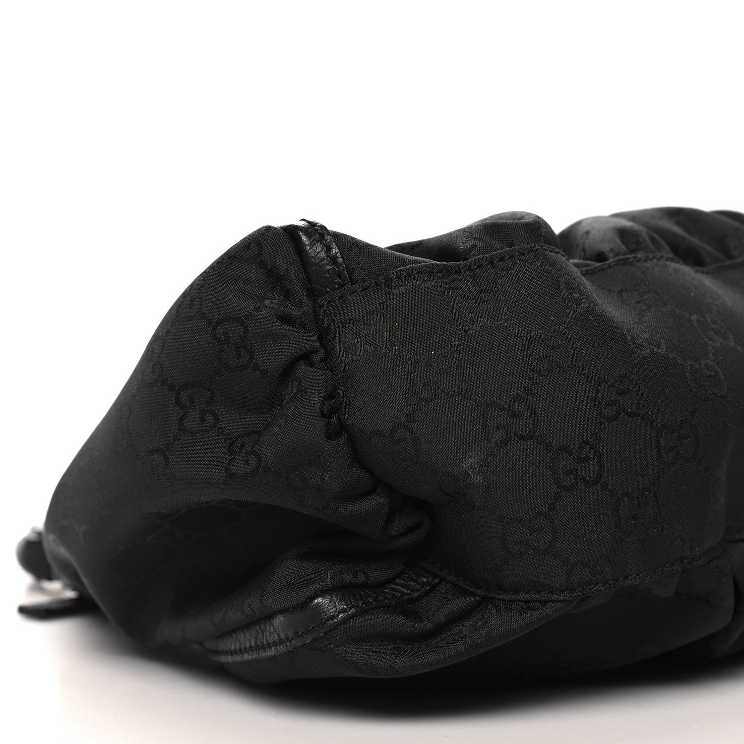 Gucci Nylon Monogram Medium D Gold Ring Hobo Black 9 of 10