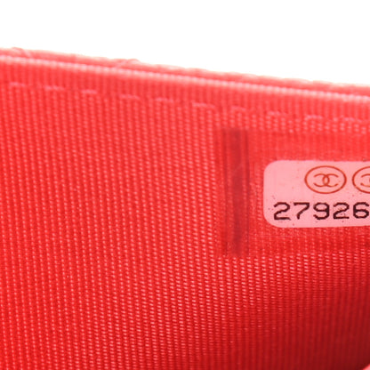 Chanel Caviar Quilted CC Filigree Wallet On Chain WOC Coral 8 of 10