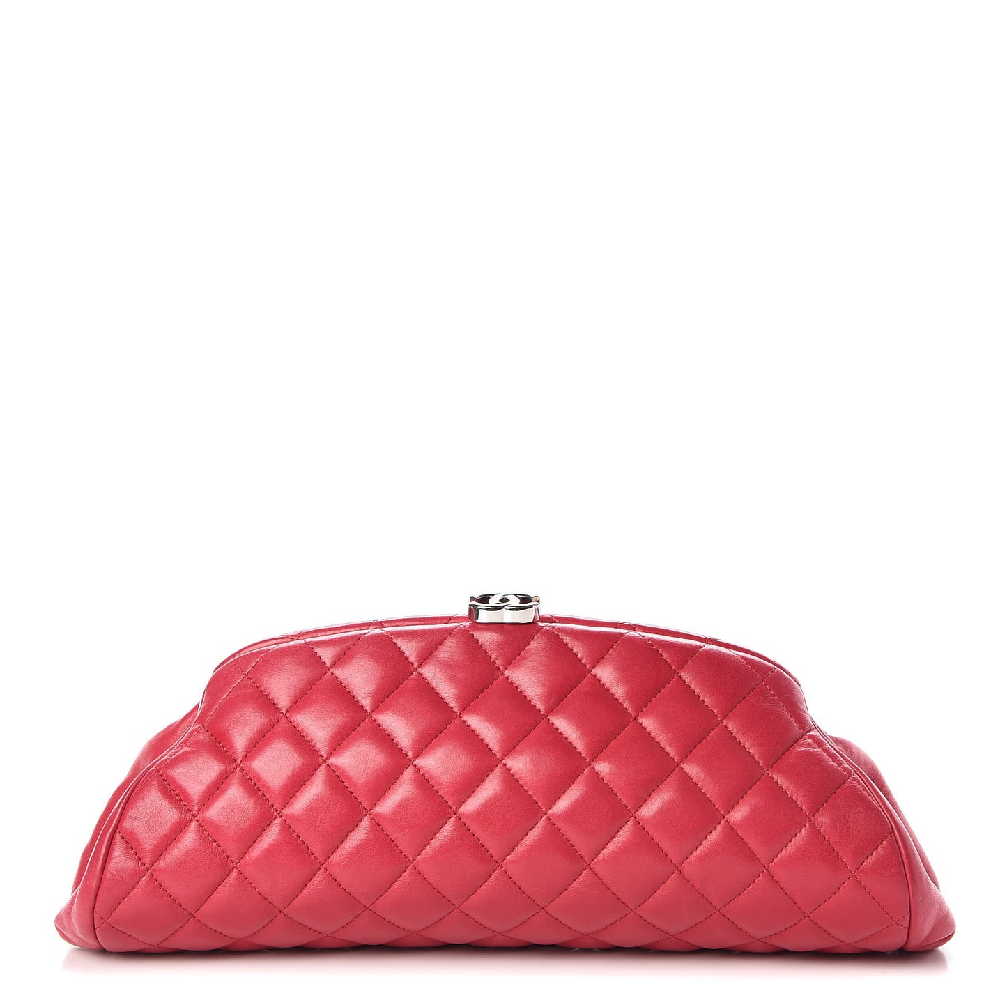 Lambskin Quilted Timeless Clutch Fuchsia