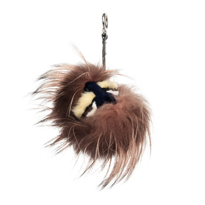 Fendi Fox Mink Rabbit Fur Vitello Flamingo Archy Monster Bag Bug Charm Cipria Multicolor Black 1 of 3