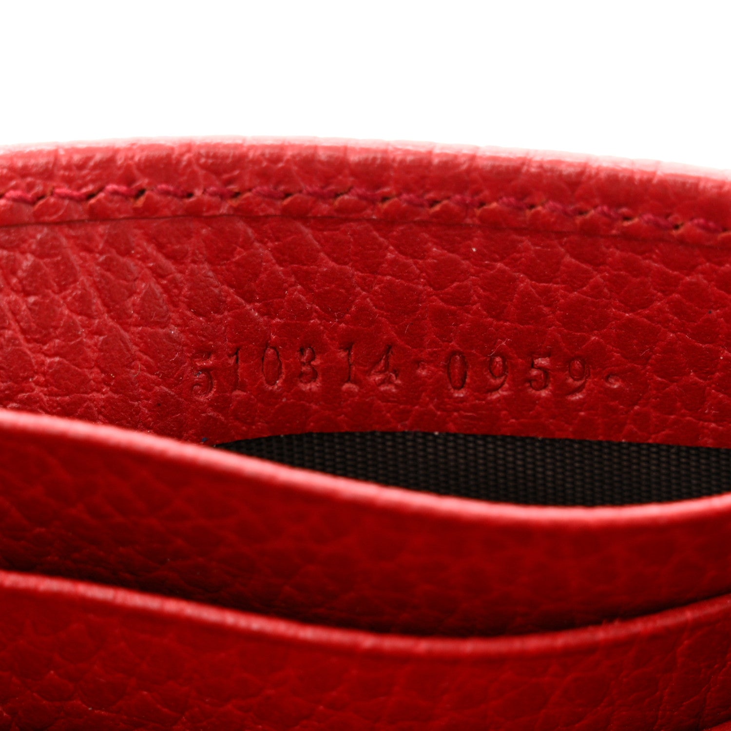 Gucci Dollar Calfskin Interlocking G Chain Wallet Red 7 of 11